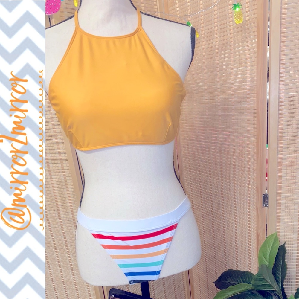 NWOT Forever 21 Bikini top M bottom Lg